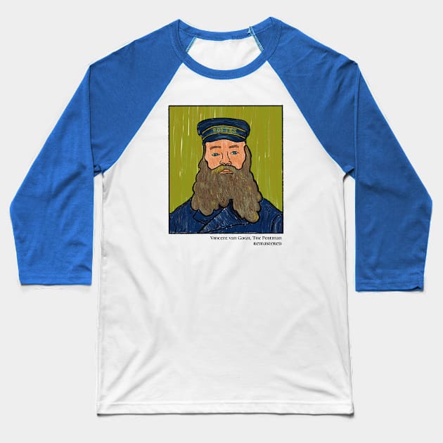 Vincent van Gogh The Postman Classical Art Memes Baseball T-Shirt by Wo:oM Atelier